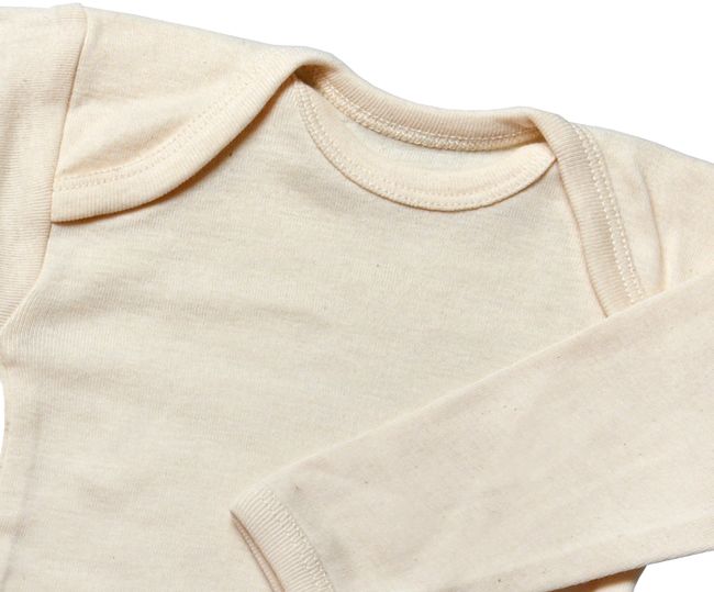 Baby Body Langarm Natur aus Baumwolle